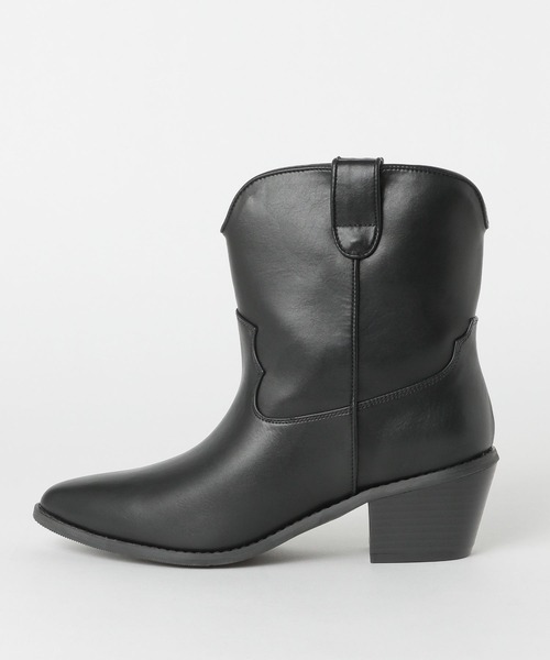 LAKOLE(ラコレ)の「ショートウエスタンブーツ / 969389(ブーツ・レディース・ブラック/ブラウン・MEDIUM/LARGE)」の10枚目の写真