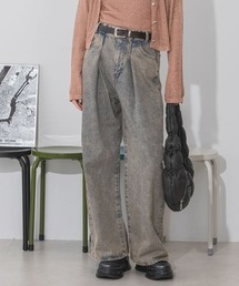 JEANASIS | タックデニムワイドパンツ/974143(デニムパンツ)
