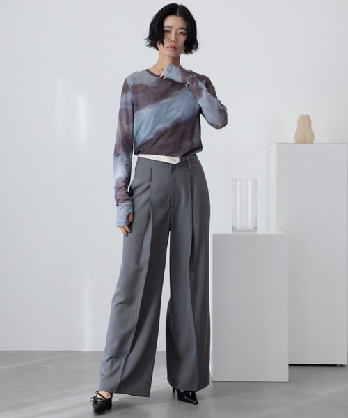 アート柄シアーインナー/新柄追加（Tシャツ/カットソー）｜VACANCY