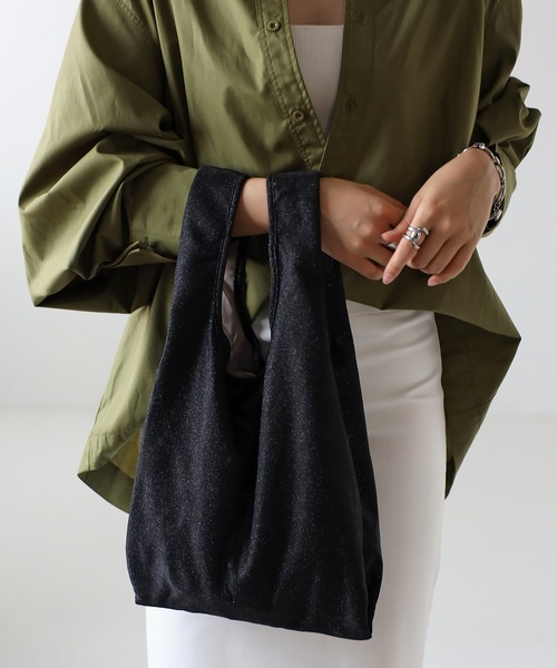 GUSCIO（グッシオ）の「【グッシオベーシック】ラメエコバッグ（エコバッグ/サブバッグ・レディース・ピンク/パープル/ゴールド/ブラック・FREE）」の2枚目の写真