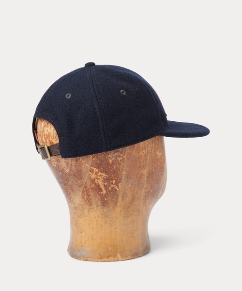 ★RRL ダブルアールエル　 スエード ボール キャップ 　＜新品・未使用＞ RRL ランチ ロゴ スエード ボール キャップ（キャップ）｜RRL