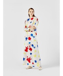 MIDIUMISOLID for Ladies フラワープリントワイドプルオーバー