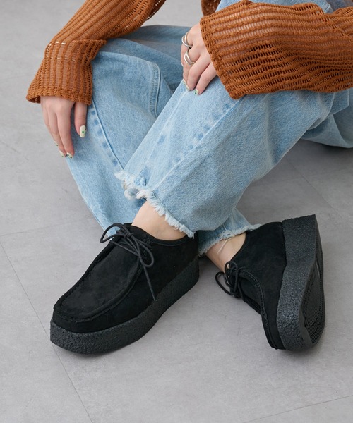 COLONY 2139(コロニートゥーワンスリーナイン)の「厚底モカシンシューズ(モカシン/デッキシューズ・レディース・ベージュ/ブラック・SMALL/MEDIUM/LARGE)」の9枚目の写真