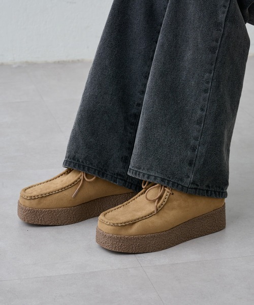 COLONY 2139(コロニートゥーワンスリーナイン)の「厚底モカシンシューズ(モカシン/デッキシューズ・レディース・ベージュ/ブラック・SMALL/MEDIUM/LARGE)」の19枚目の写真