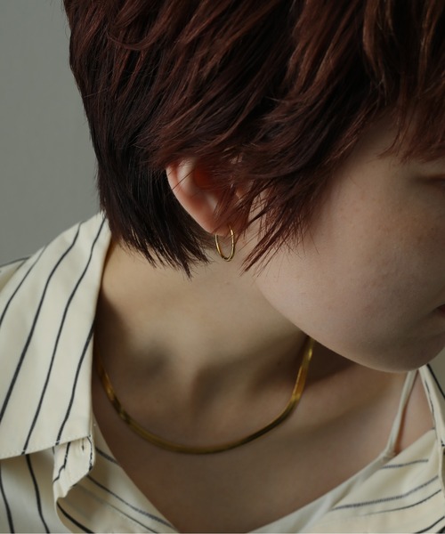 ORLEAN(オルレアン)の「金属アレルギー対応 シンプルフープピアス 17mm 316L(ピアス(両耳用)・レディース・ゴールド/シルバー・フリー)」の4枚目の写真