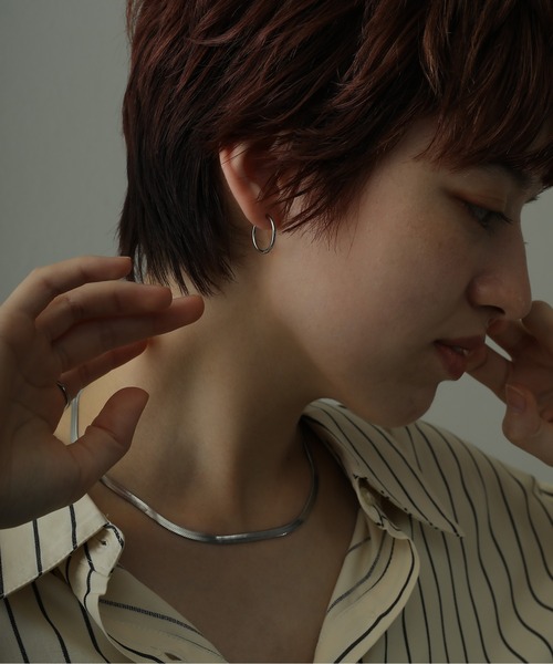 ORLEAN(オルレアン)の「金属アレルギー対応 シンプルフープピアス 17mm 316L(ピアス(両耳用)・レディース・ゴールド/シルバー・フリー)」の10枚目の写真