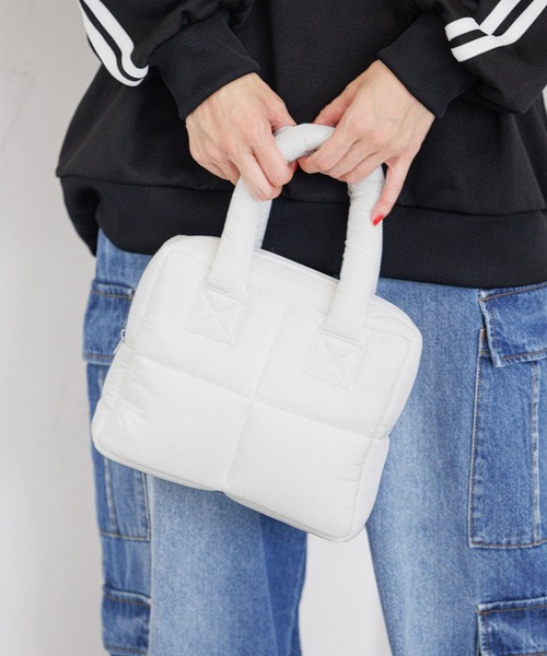 PBLIM(ページボーイリム)の「PBLIM/ナイロンナカワタミニバック(ハンドバッグ・レディース・ホワイト/ブラック/ライム・FREE)」の20枚目の写真