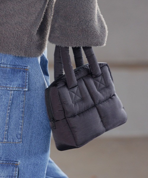 PBLIM(ページボーイリム)の「PBLIM/ナイロンナカワタミニバック(ハンドバッグ・レディース・ホワイト/ブラック/ライム・FREE)」の16枚目の写真