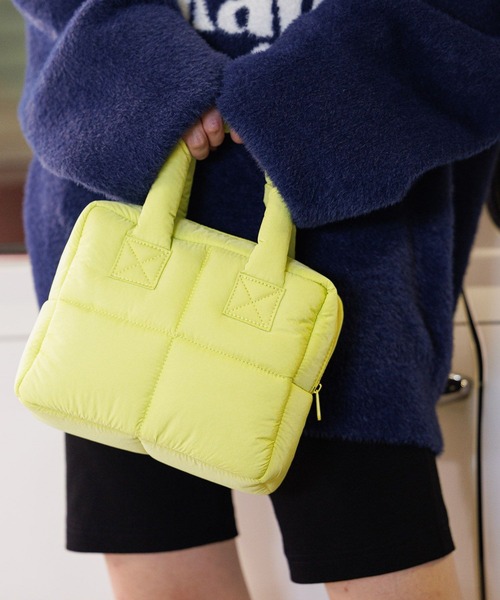 PBLIM(ページボーイリム)の「PBLIM/ナイロンナカワタミニバック(ハンドバッグ・レディース・ホワイト/ブラック/ライム・FREE)」の10枚目の写真