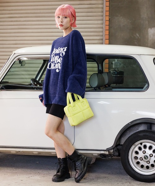 PBLIM(ページボーイリム)の「PBLIM/ナイロンナカワタミニバック(ハンドバッグ・レディース・ホワイト/ブラック/ライム・FREE)」の21枚目の写真