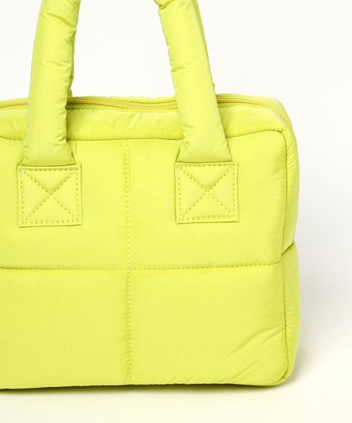 PBLIM(ページボーイリム)の「PBLIM/ナイロンナカワタミニバック(ハンドバッグ・レディース・ホワイト/ブラック/ライム・FREE)」の9枚目の写真