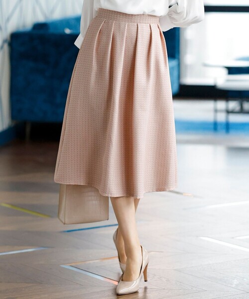 【セール】【洗える】フレアツイードスカート(スカート)|Tiaclasse(ティアクラッセ) 【セール】【洗える】フレアツイードスカート(スカート)|Tiaclasse(ティアクラッセ)