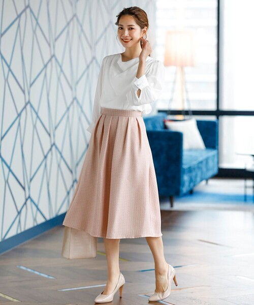 【セール】【洗える】フレアツイードスカート(スカート)|Tiaclasse(ティアクラッセ) 【セール】【洗える】フレアツイードスカート(スカート)|Tiaclasse(ティアクラッセ)