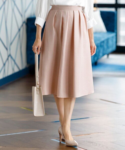 【セール】【洗える】フレアツイードスカート(スカート)|Tiaclasse(ティアクラッセ) 【セール】【洗える】フレアツイードスカート(スカート)|Tiaclasse(ティアクラッセ)