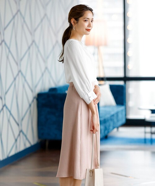 【セール】【洗える】フレアツイードスカート(スカート)|Tiaclasse(ティアクラッセ) 【セール】【洗える】フレアツイードスカート(スカート)|Tiaclasse(ティアクラッセ)