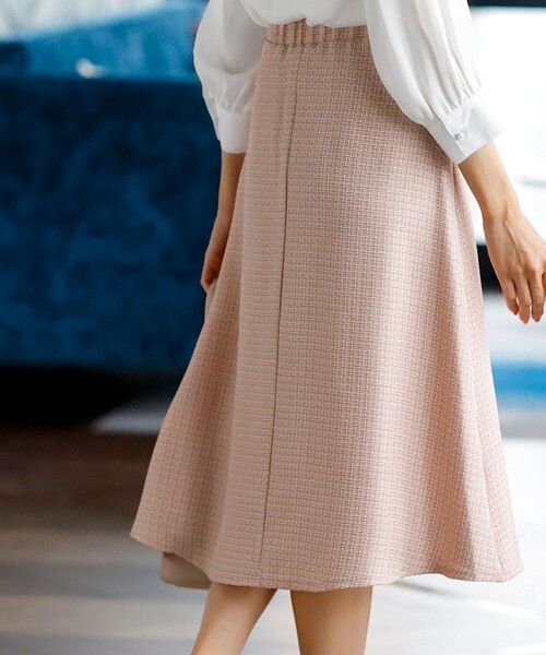 【セール】【洗える】フレアツイードスカート(スカート)|Tiaclasse(ティアクラッセ) 【セール】【洗える】フレアツイードスカート(スカート)|Tiaclasse(ティアクラッセ)