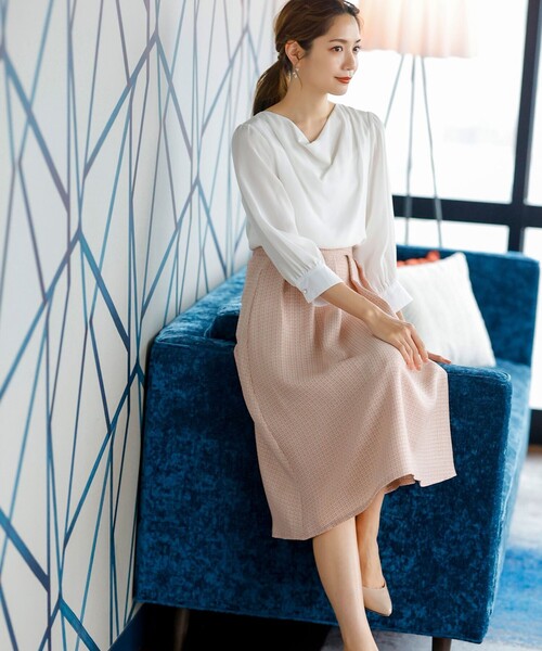 【セール】【洗える】フレアツイードスカート(スカート)|Tiaclasse(ティアクラッセ) 【セール】【洗える】フレアツイードスカート(スカート)|Tiaclasse(ティアクラッセ)