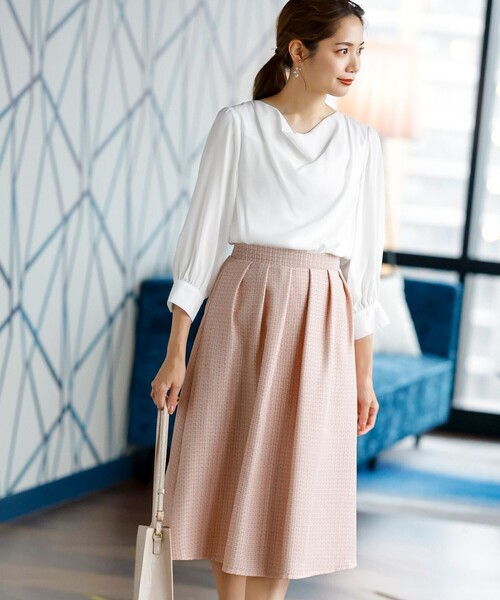 【セール】【洗える】フレアツイードスカート(スカート)|Tiaclasse(ティアクラッセ) 【セール】【洗える】フレアツイードスカート(スカート)|Tiaclasse(ティアクラッセ)