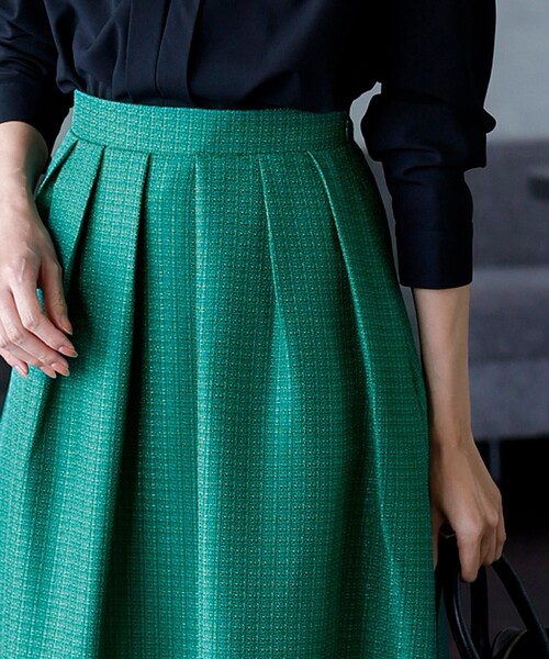 【セール】【洗える】フレアツイードスカート(スカート)|Tiaclasse(ティアクラッセ) 【セール】【洗える】フレアツイードスカート(スカート)|Tiaclasse(ティアクラッセ)