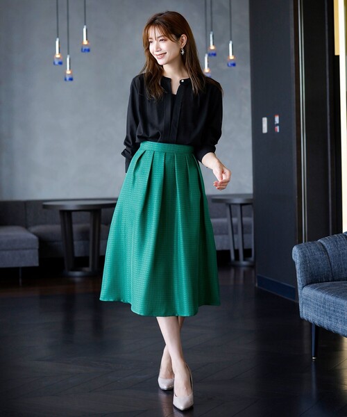 【セール】【洗える】フレアツイードスカート(スカート)|Tiaclasse(ティアクラッセ) 【セール】【洗える】フレアツイードスカート(スカート)|Tiaclasse(ティアクラッセ)