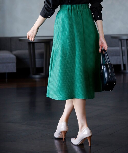 【セール】【洗える】フレアツイードスカート(スカート)|Tiaclasse(ティアクラッセ) 【セール】【洗える】フレアツイードスカート(スカート)|Tiaclasse(ティアクラッセ)