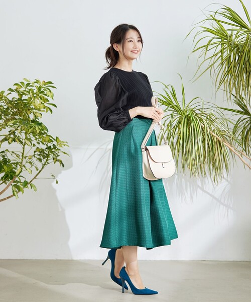 【セール】【洗える】フレアツイードスカート(スカート)|Tiaclasse(ティアクラッセ) 【セール】【洗える】フレアツイードスカート(スカート)|Tiaclasse(ティアクラッセ)