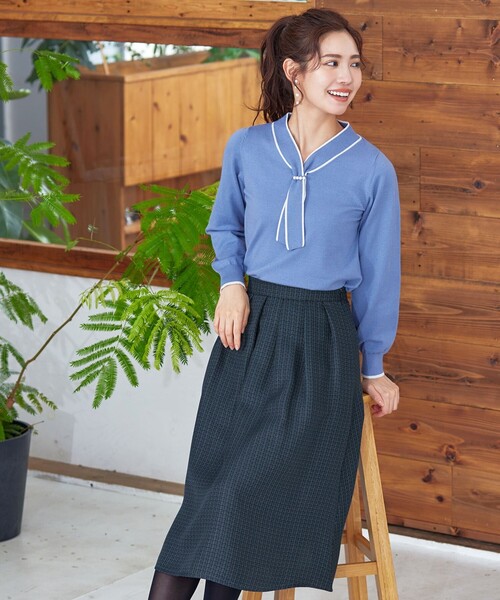 【セール】【洗える】フレアツイードスカート(スカート)|Tiaclasse(ティアクラッセ) 【セール】【洗える】フレアツイードスカート(スカート)|Tiaclasse(ティアクラッセ)