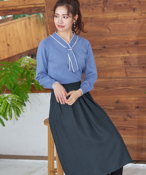 【セール】【洗える】フレアツイードスカート(スカート)|Tiaclasse(ティアクラッセ) 【セール】【洗える】フレアツイードスカート(スカート)|Tiaclasse(ティアクラッセ)