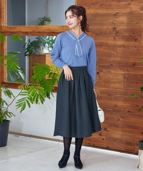 【セール】【洗える】フレアツイードスカート(スカート)|Tiaclasse(ティアクラッセ) 【セール】【洗える】フレアツイードスカート(スカート)|Tiaclasse(ティアクラッセ)