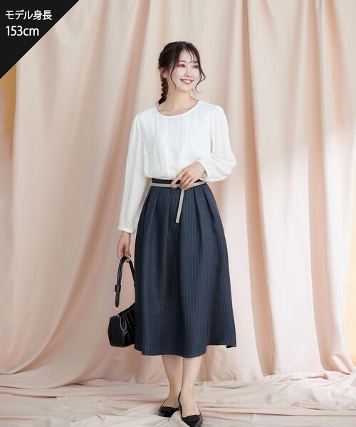 【セール】【洗える】フレアツイードスカート(スカート)|Tiaclasse(ティアクラッセ) 【セール】【洗える】フレアツイードスカート(スカート)|Tiaclasse(ティアクラッセ)