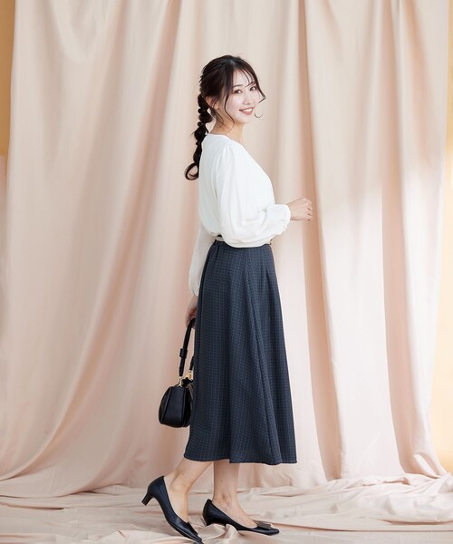 【セール】【洗える】フレアツイードスカート(スカート)|Tiaclasse(ティアクラッセ) 【セール】【洗える】フレアツイードスカート(スカート)|Tiaclasse(ティアクラッセ)