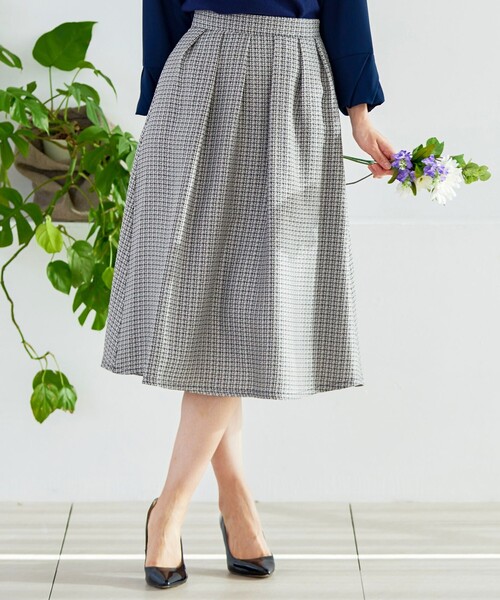 【セール】【洗える】フレアツイードスカート(スカート)|Tiaclasse(ティアクラッセ) 【セール】【洗える】フレアツイードスカート(スカート)|Tiaclasse(ティアクラッセ)