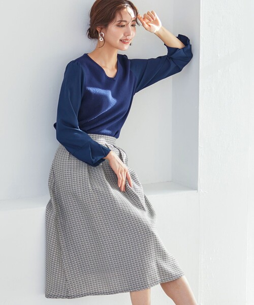 【セール】【洗える】フレアツイードスカート(スカート)|Tiaclasse(ティアクラッセ) 【セール】【洗える】フレアツイードスカート(スカート)|Tiaclasse(ティアクラッセ)