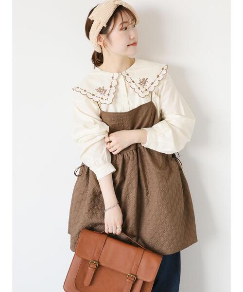 ehka sopo（エヘカソポ）の「刺繍襟ブラウス（シャツ/ブラウス・レディース・キナリ/オフホワイト・F）」の21枚目の写真