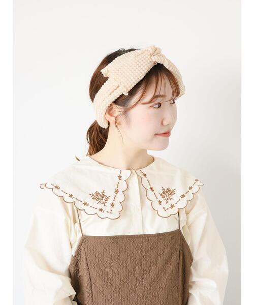 メゾピアノ　長袖　刺繍　シャツ　ブラウス　白　みみぽぽ　リリココ　女の子 ギャザーたっぷり総刺繍ブラウス（シャツチュニック