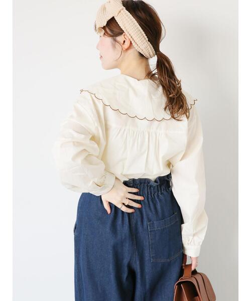 ehka sopo（エヘカソポ）の「刺繍襟ブラウス（シャツ/ブラウス・レディース・キナリ/オフホワイト・F）」の17枚目の写真