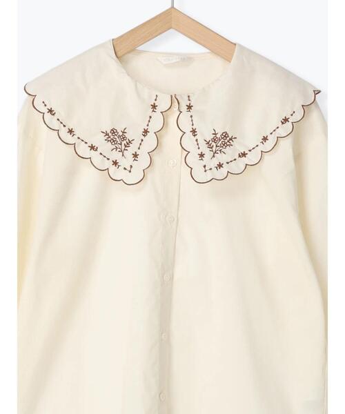 ehka sopo（エヘカソポ）の「刺繍襟ブラウス（シャツ/ブラウス・レディース・キナリ/オフホワイト・F）」の14枚目の写真