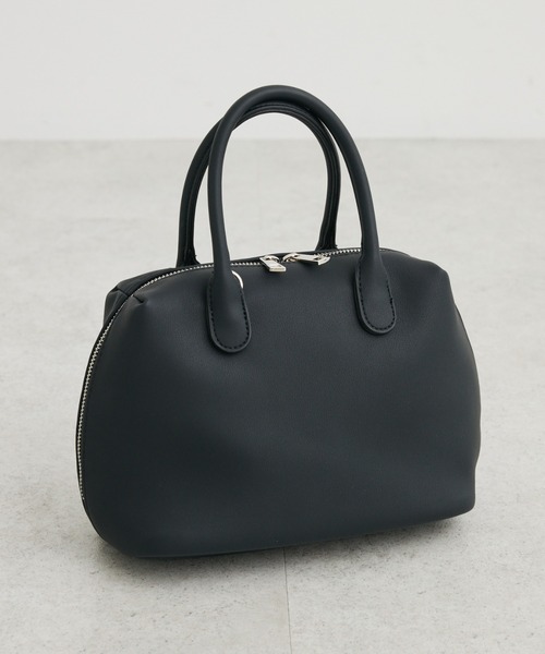 Green　Parks（グリーンパークス）の「・KOSSO　RECOラウンド2WAYボストンバッグ（エコバッグ/サブバッグ・レディース・グレイッシュベージュ/ブラック/グリーン・FREE）」の2枚目の写真