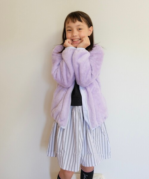 SHOO・LA・RUE（シューラルー）の「◆【110-140cm】アソートボアブルゾン（ブルゾン・キッズ・ブラック/ライトパープル/ブルー系その他6/アイボリー・11/14/12/13）」の19枚目の写真