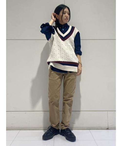 GAP(ギャップ)の「ケーブルニット セーターベスト(ユニセックス)(ベスト・メンズ・ネイビー/グリーン/アイボリー・XL/S/XS/M/L)」の11枚目の写真