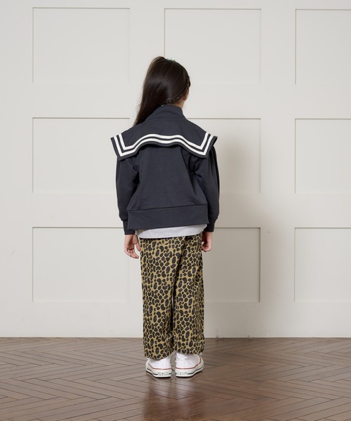 BIG FIELD（ビッグフィールド）の「セーラージップスウェット（90～150cm）（スウェット・キッズ・グレー/ブラック・130/140/150/90/100/110/120）」の6枚目の写真