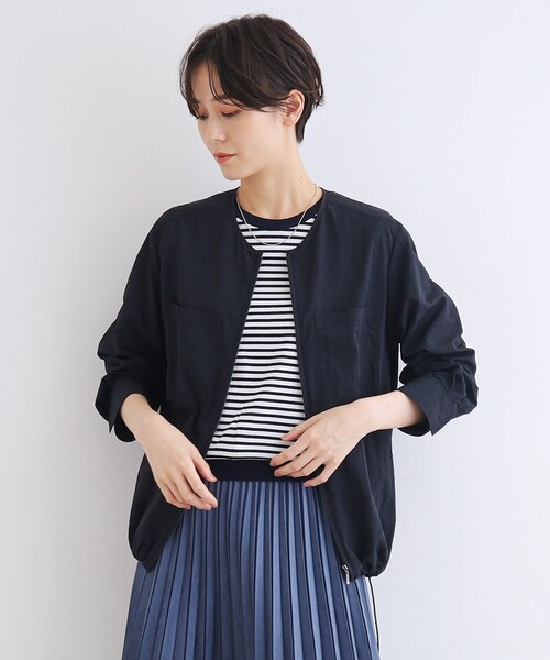 ◆【シャツ感覚！／洗える】シャツブルゾン