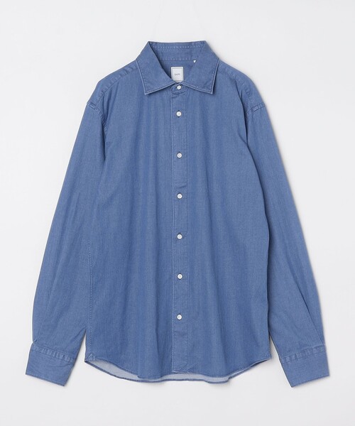 SHIPS(シップス)の「SHIPS: ウォッシュド インディゴ 無地 シャツ(シャツ/ブラウス・メンズ・ネイビー・X-LARGE/LARGE)」の12枚目の写真