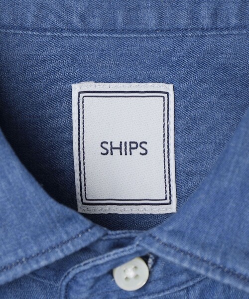 SHIPS(シップス)の「SHIPS: ウォッシュド インディゴ 無地 シャツ(シャツ/ブラウス・メンズ・ネイビー・X-LARGE/LARGE)」の17枚目の写真