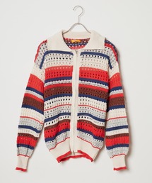 ▲MESH ZIPUP KNIT BLOUSON/メッシュジップアップニットブルゾン