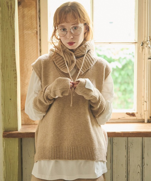 Crisp（クリスプ）の「Vネックルーズニットベスト（ベスト）」 - WEAR
