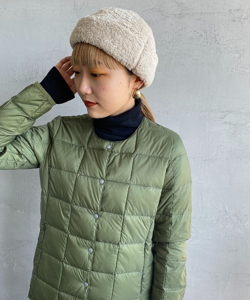 halo commodity（ハロ　コモディティー）の「[HALO COMMODITY/ハロ コモディティー] KUNA ボアフリースキャップ（ハット・レディース・ダークグレー/モカ/アイボリー・F）」の11枚目の写真