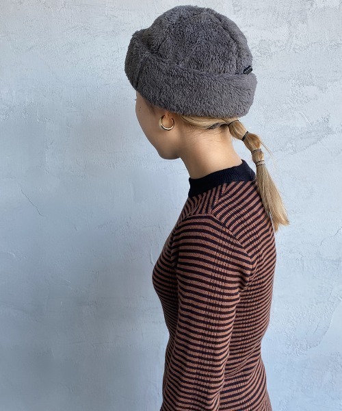 halo commodity（ハロ　コモディティー）の「[HALO COMMODITY/ハロ コモディティー] KUNA ボアフリースキャップ（ハット・レディース・ダークグレー/モカ/アイボリー・F）」の19枚目の写真