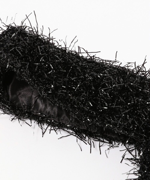 HARE(ハレ)の「ラメフリンジショッパーバッグ(HARE)(ショルダーバッグ・レディース・ガンメタ/ブラック・FREE)」の10枚目の写真