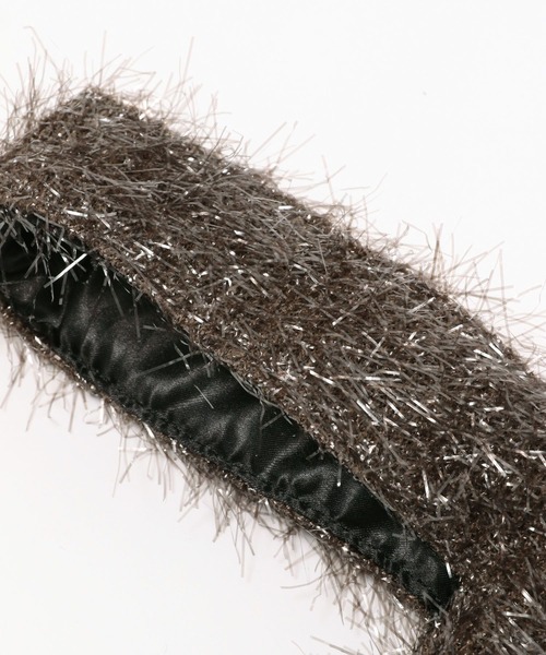 HARE(ハレ)の「ラメフリンジショッパーバッグ(HARE)(ショルダーバッグ・レディース・ガンメタ/ブラック・FREE)」の11枚目の写真